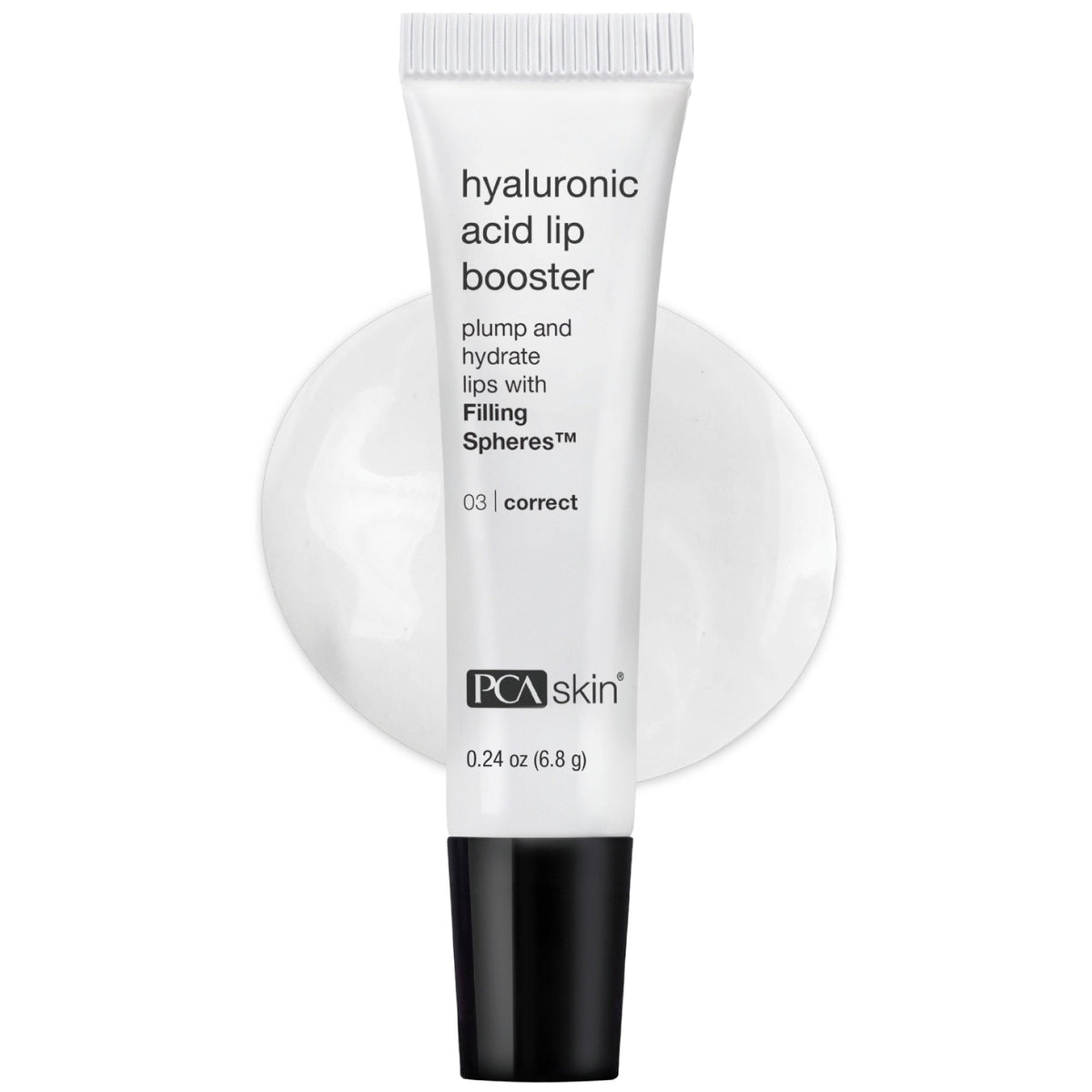 PCA Skin Hyaluronic Acid Lip Booster 0.24oz tube with texture swatch